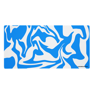 Snow Blue Swirl Mouse Pad