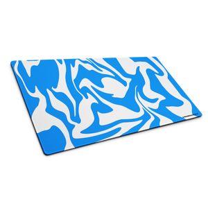 Snow Blue Swirl Mouse Pad