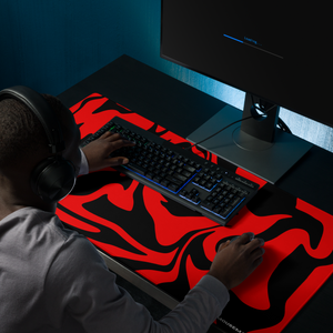 Demon Red Swirl Mouse Pad